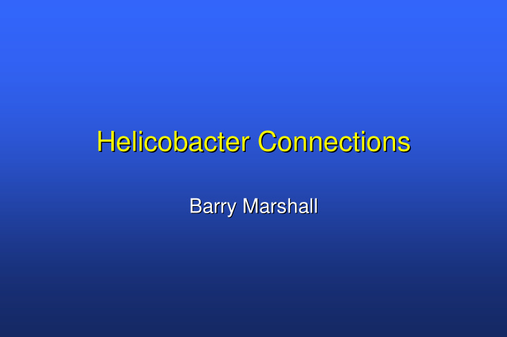 helicobacter connections helicobacter connections