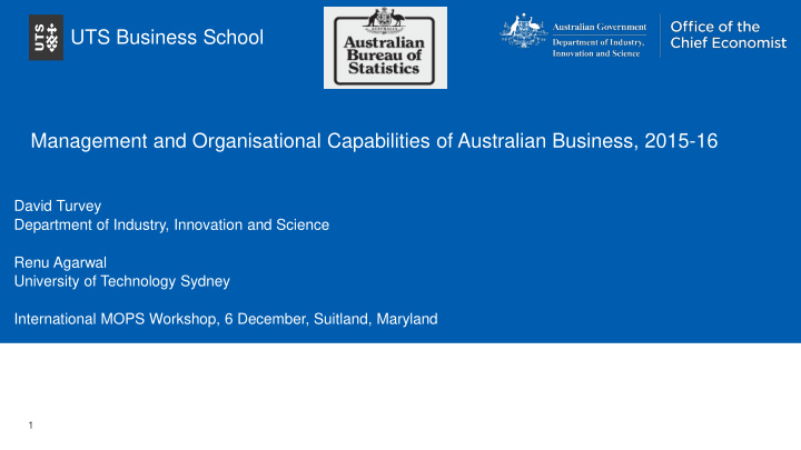 uts business school management and organisational