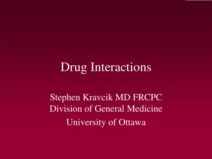 drug interactions