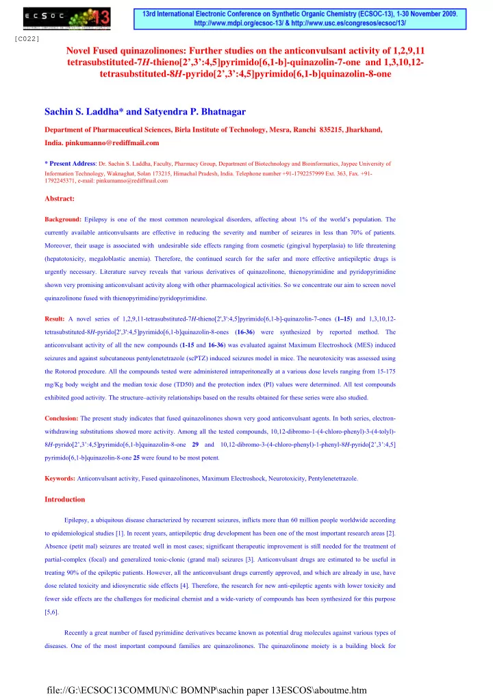 file g ecsoc13commun c bomnp sachin paper 13escos aboutme