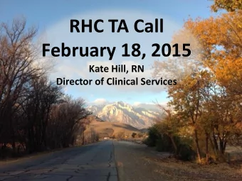 February 18, 2015  Kate Hill, RN  Director of Clinical Services  The Compliance Team, Inc Exemplary