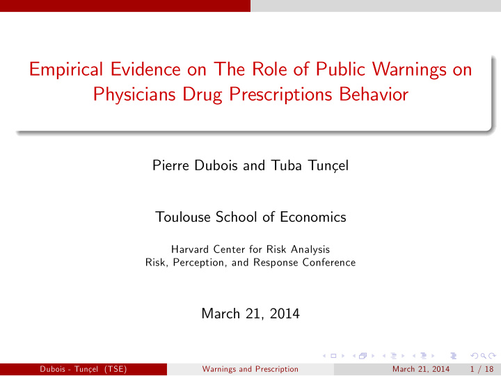 empirical evidence on the role of public warnings on