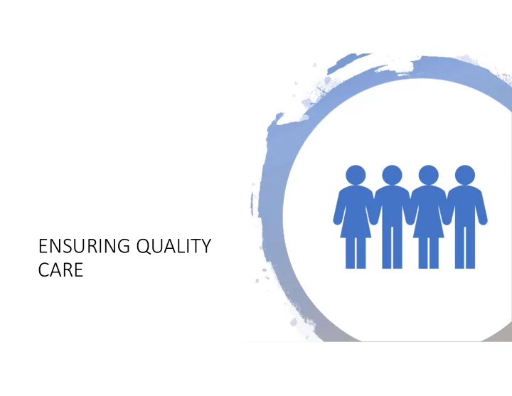 ensuring quality care working with challenging behavior