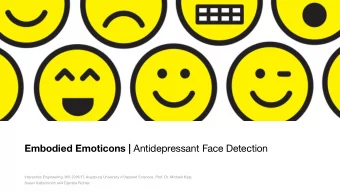 Embodied Emoticons | Antidepressant Face Detection  Interaction Engineering, WS 2016/17, Augsburg