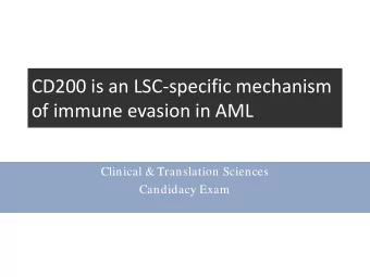 CD200 is an LSC-specific mechanism  of immune evasion in AML  Clinical &amp; Translation Sciences