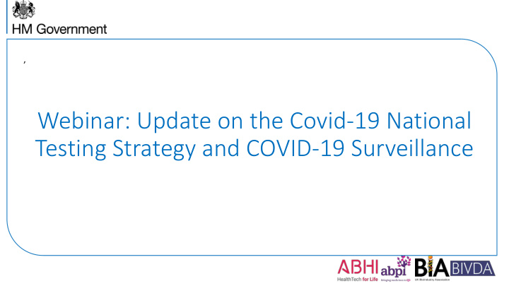 testing strategy and covid 19 surveillance our national