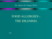 food allergies the dilemma