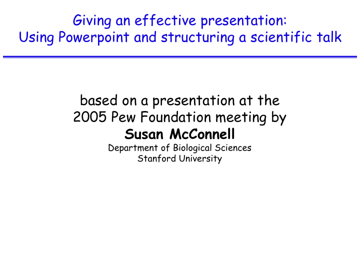 giving an effective presentation using powerpoint and