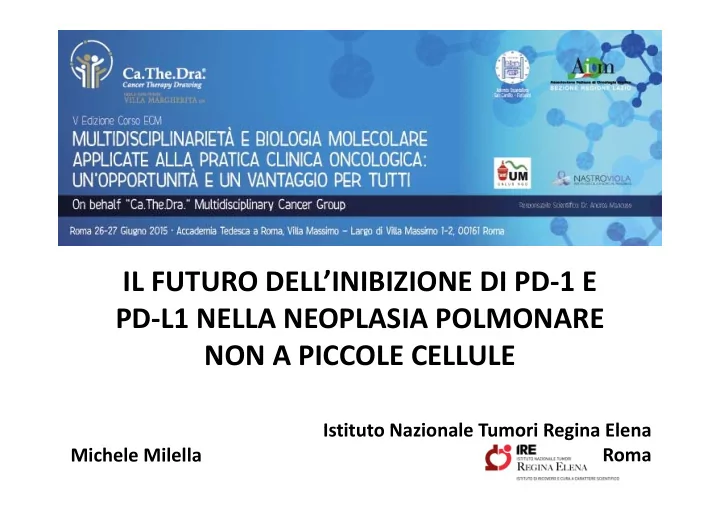 il futuro dell inibizione di pd 1 e pd l1 nella neoplasia