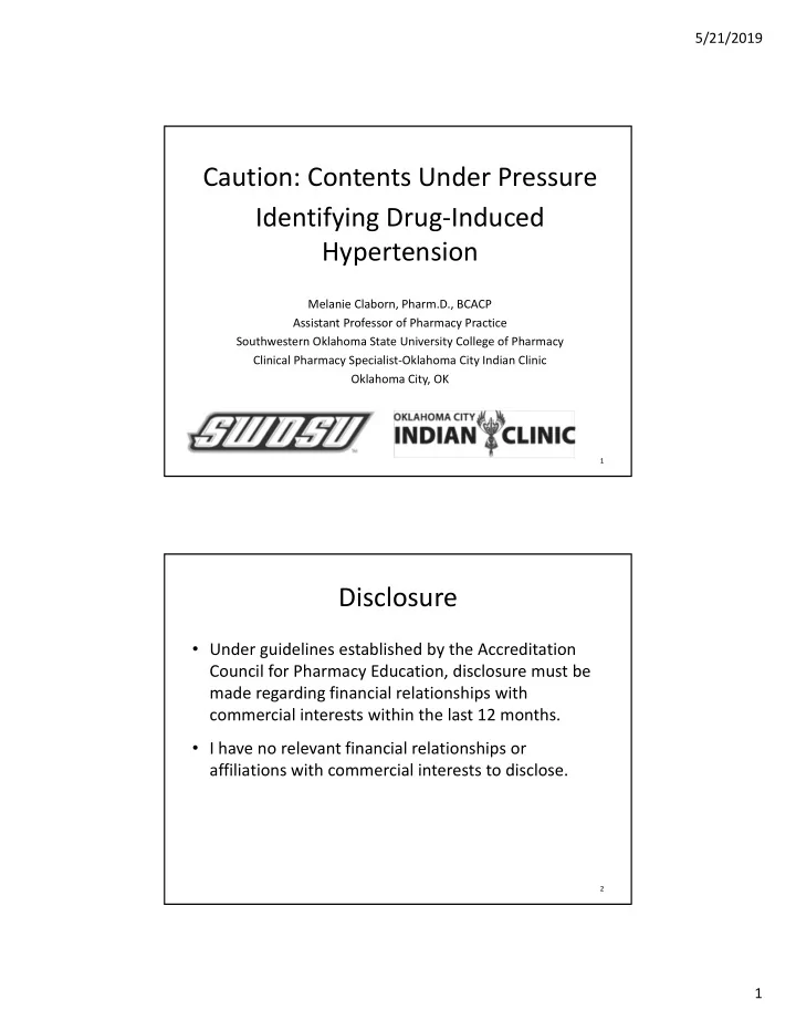 caution contents under pressure identifying drug induced