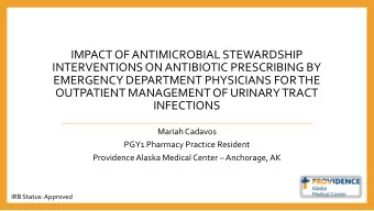 IMPACT OF ANTIMICROBIAL STEWARDSHIP  INTERVENTIONS ON ANTIBIOTIC PRESCRIBING BY  EMERGENCY