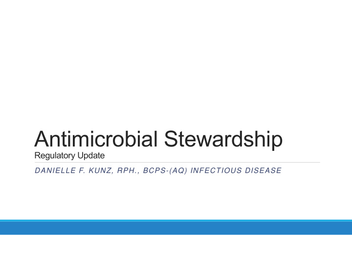 antimicrobial stewardship