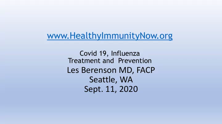 les berenson md facp seattle wa sept 11 2020