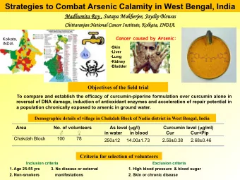 Strategies to Combat Arsenic Calamity in West Bengal, India as  Madhum  umita Roy , Sut  Sutapa Muk
