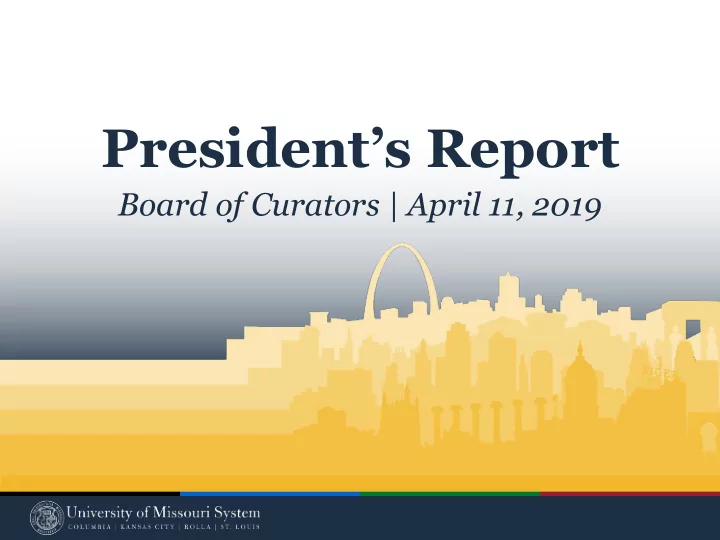 president s report