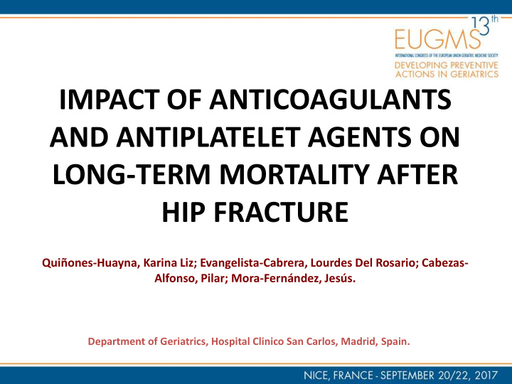 impact of anticoagulants