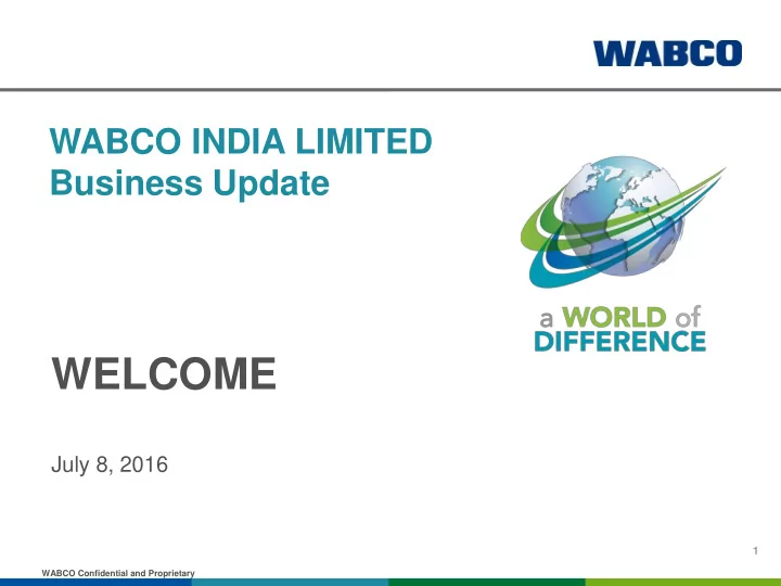 welcome