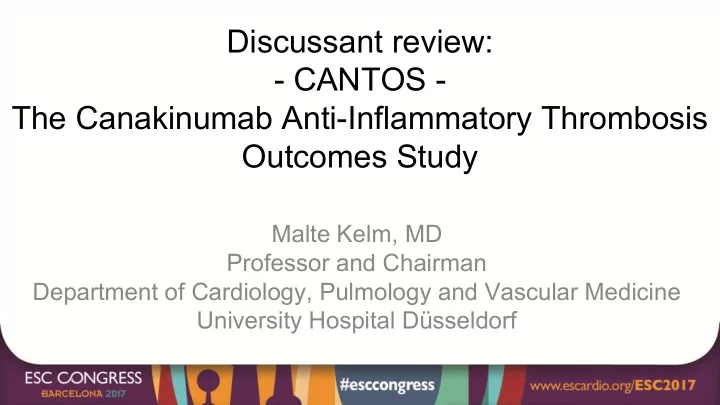 discussant review cantos the canakinumab anti