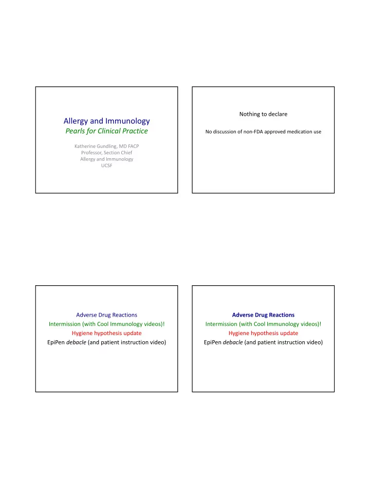 allergy and immunology