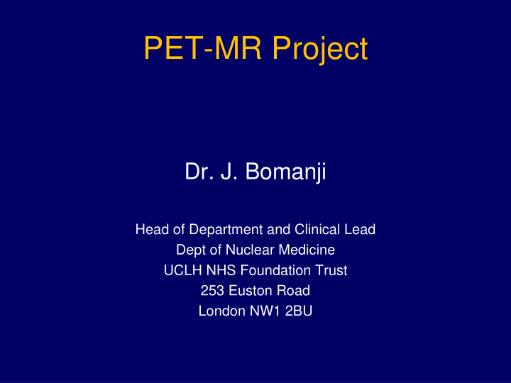 pet mr project