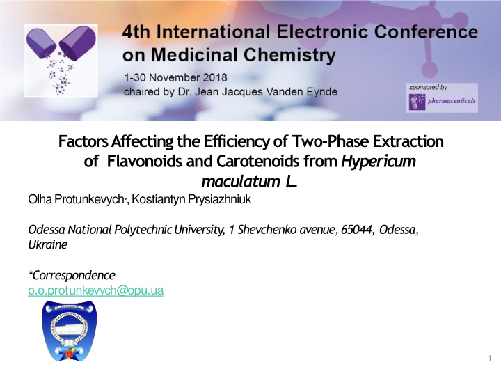 of flavonoids and carotenoids from hypericum