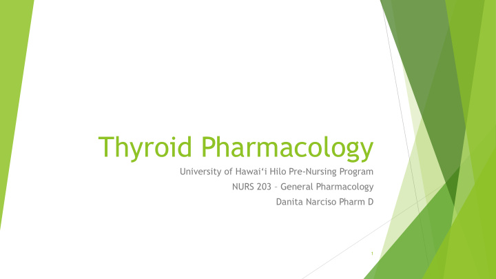 thyroid pharmacology