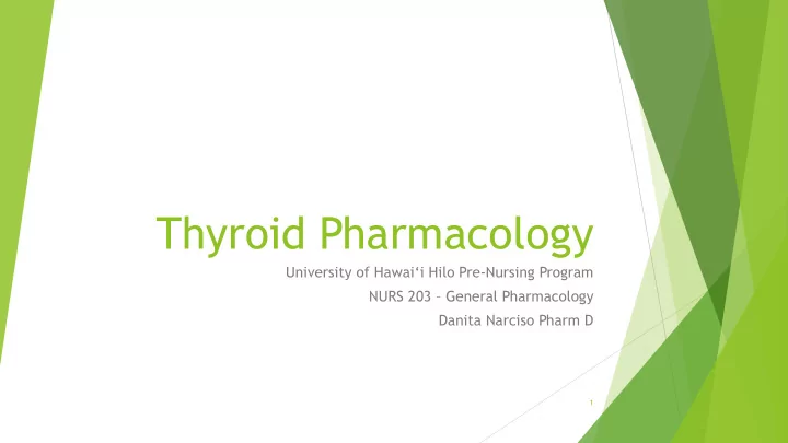 thyroid pharmacology