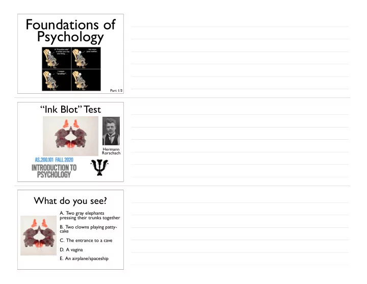 foundations of psychology