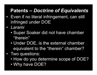 equivalent to the therein chamber?  Two questions:  How do you determine scope