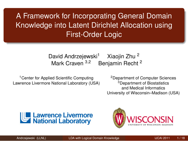 a framework for incorporating general domain knowledge