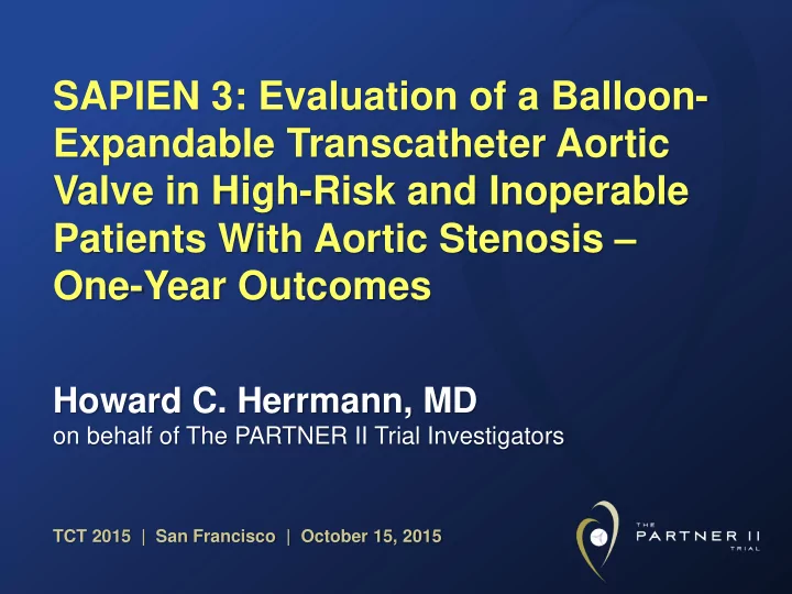 valve in high risk and inoperable