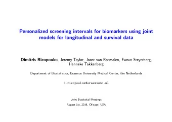 Personalized screening intervals for biomarkers using joint  models for longitudinal and survival