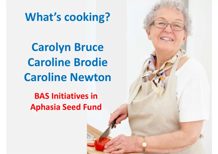what s cooking carolyn bruce caroline brodie caroline