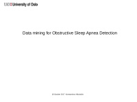 data mining for obstructive sleep apnea detection