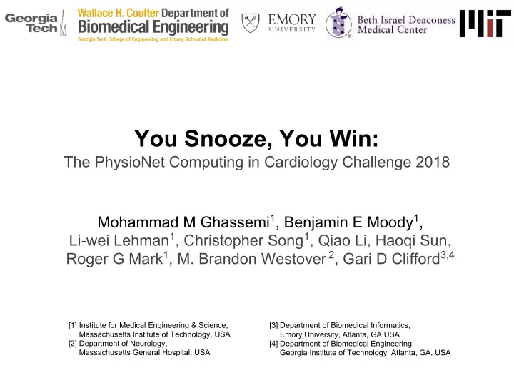 you snooze you win