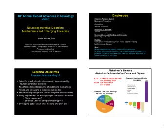 1  http://www.alzgene.org  Chromosomal Location of First Genes Linked to AD All affect A