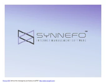 Print to PDF without this message by purchasing novaPDF (http://www.novapdf.com/) Synnefo, the