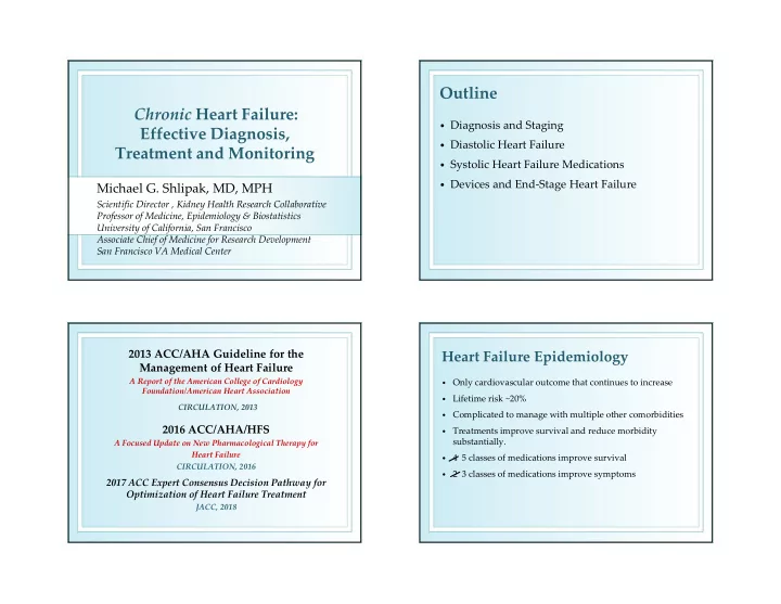 outline chronic heart failure