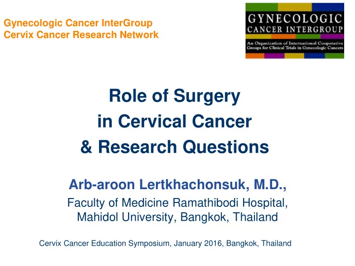 in cervical cancer
