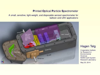 Hagen Telg  Cooperative Institute  for Research in  Environmental  Sciences  NOAA Earth System