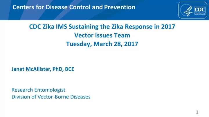 centers for disease control and prevention cdc zika ims