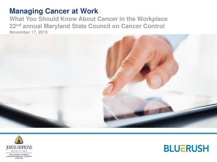 managing cancer at work