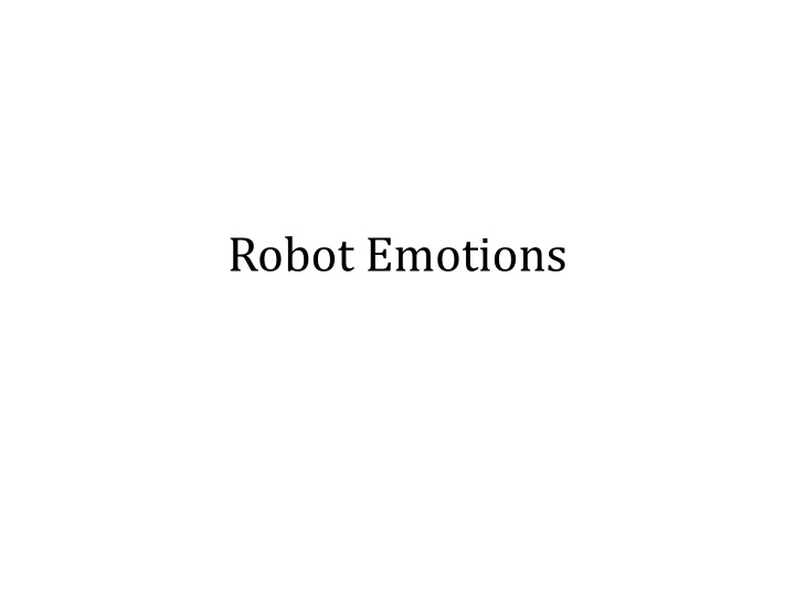 robot emotions emotions of living creatures