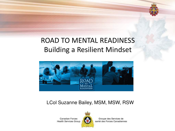 road to mental readiness building a resilient mindset