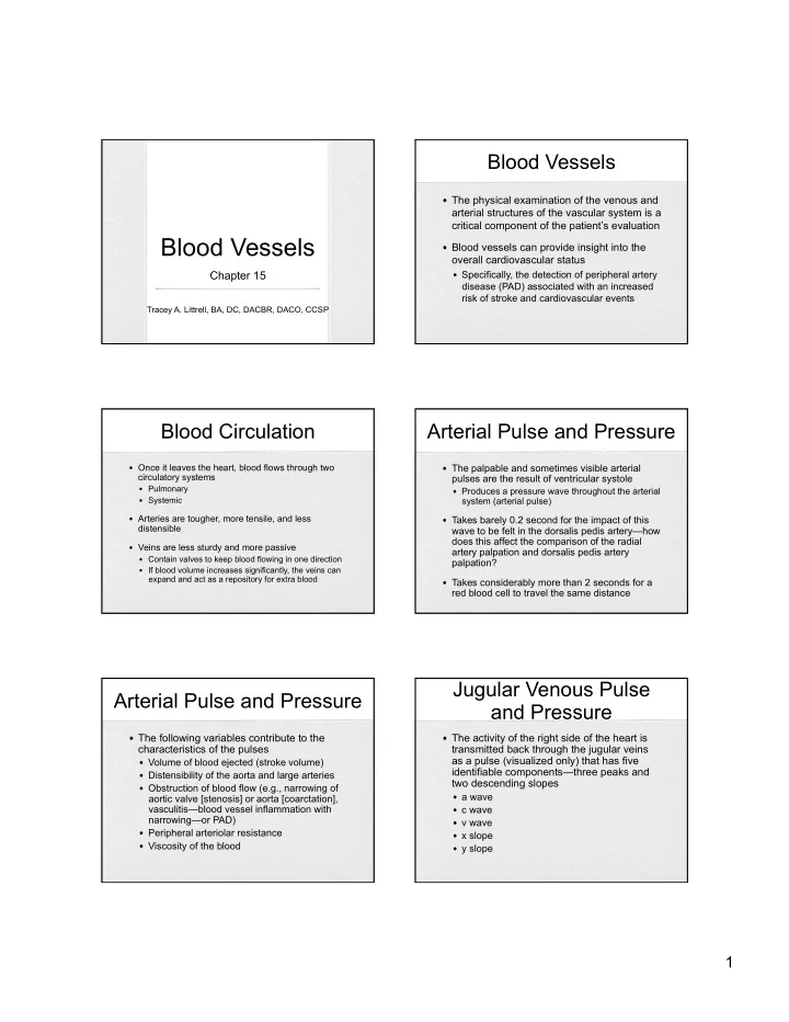 venous pulsations infants and children