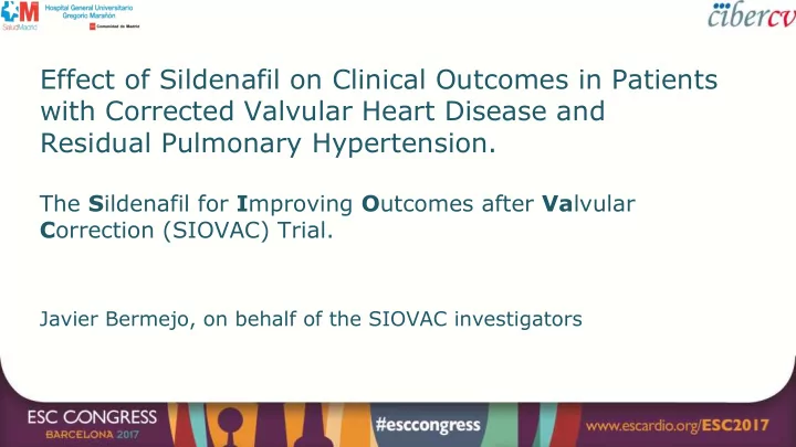 effect of sildenafil on clinical outcomes in patients