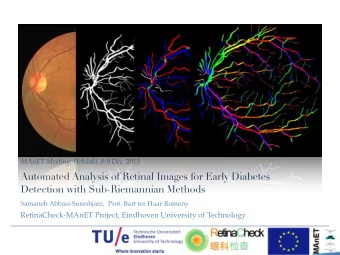 Automated Analysis of Retinal Images for Early Diabetes  Detection with Sub-Riemannian Methods
