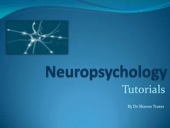 Tutorials  By Dr Sharon Truter  To the Tutorials  By Dr Sharon Truter  What to expect from the