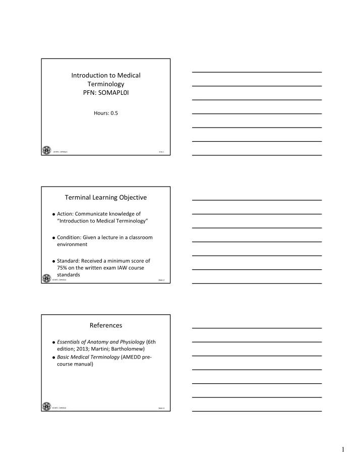 introduction to medical terminology pfn somapl0i