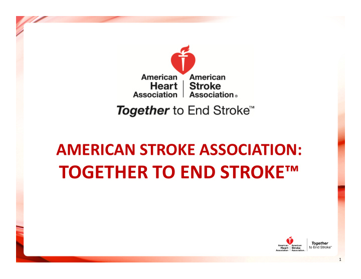 together to end stroke